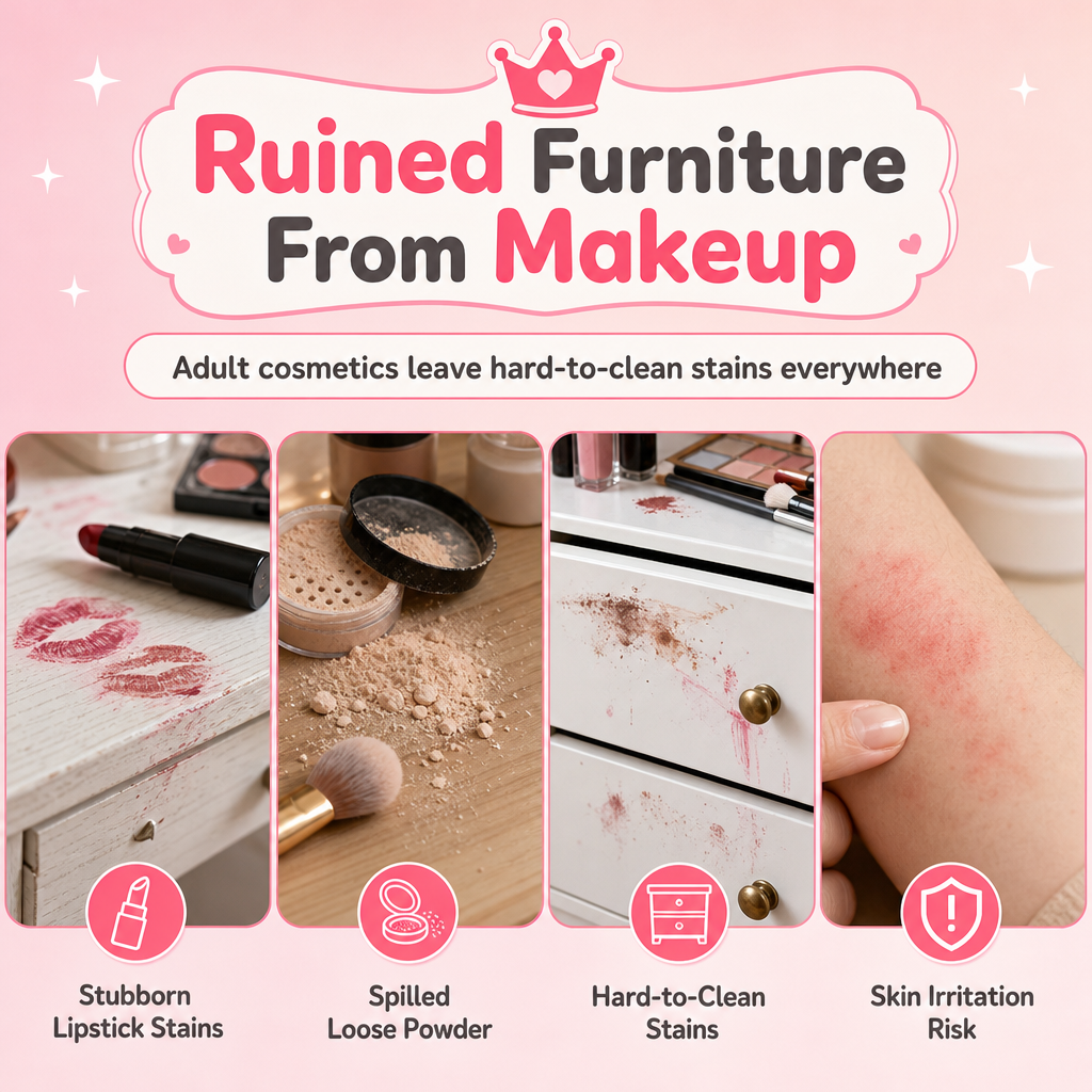 🎀 ¡50 % de descuento! Maletín infantil rosa de maquillaje y decoración de uñas
