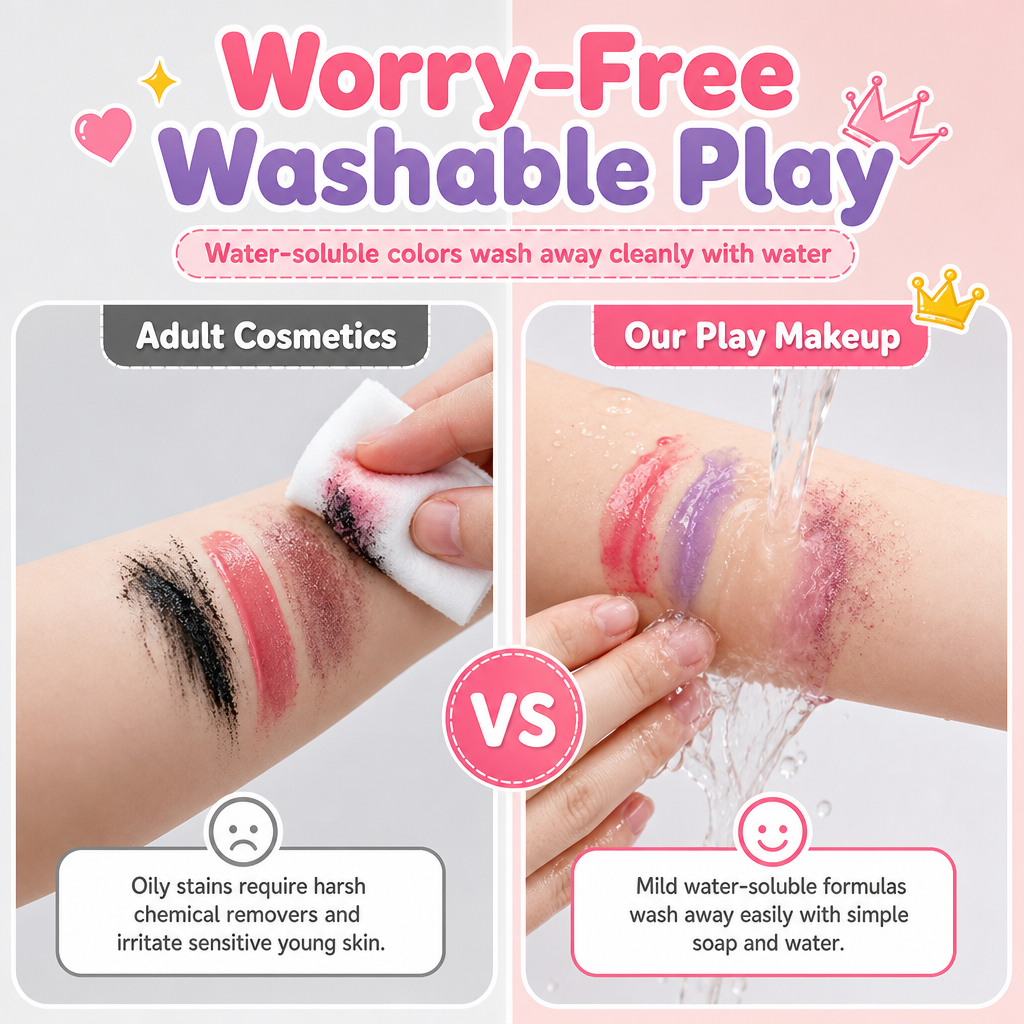 🎀 ¡50 % de descuento! Maletín infantil rosa de maquillaje y decoración de uñas