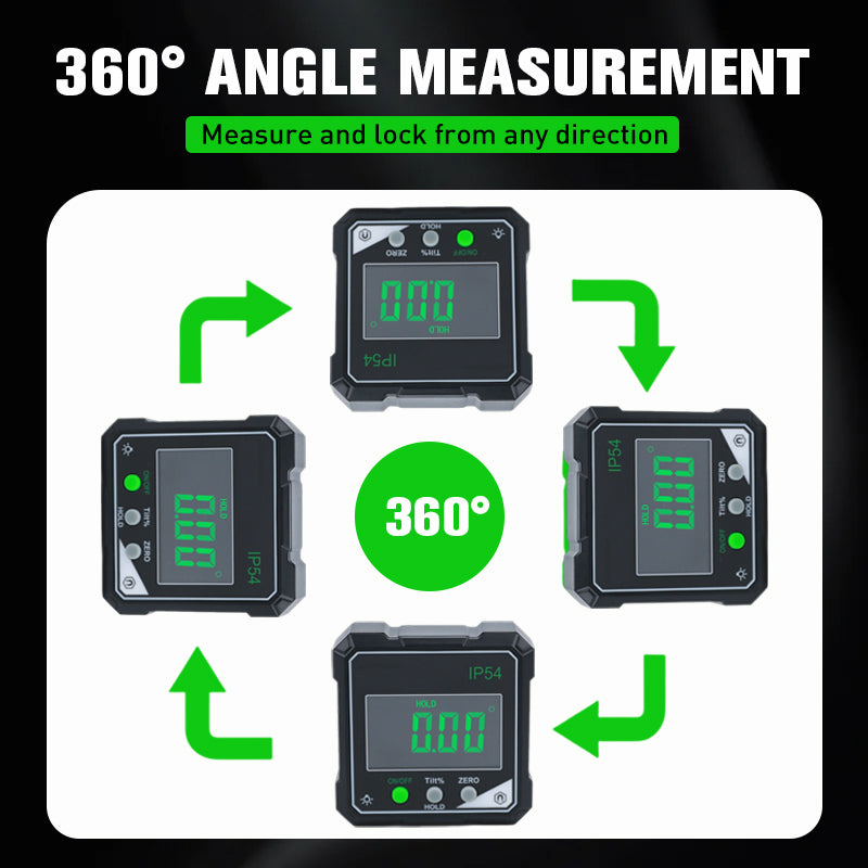 IP54 Impermeable Magnético Digital Angular Gauge