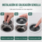 Tapón de desagüe para fregadero de cocina con cuerpo de acero inoxidable y filtro de colador de ABS