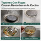 Tapón de desagüe para fregadero de cocina con cuerpo de acero inoxidable y filtro de colador de ABS