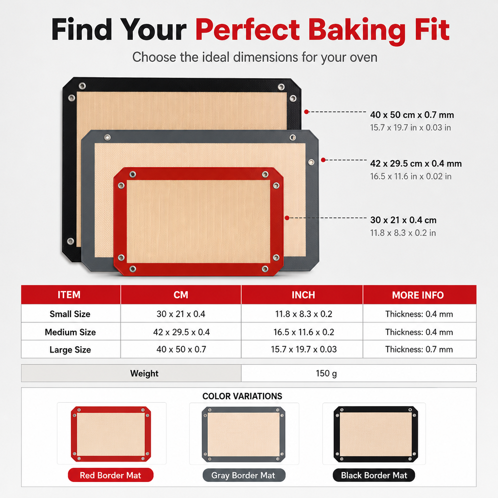 Tapete de Silicona Antiadherente para Hornear Resistente al Calor de Fibra de Vidrio para Macarons y Repostería