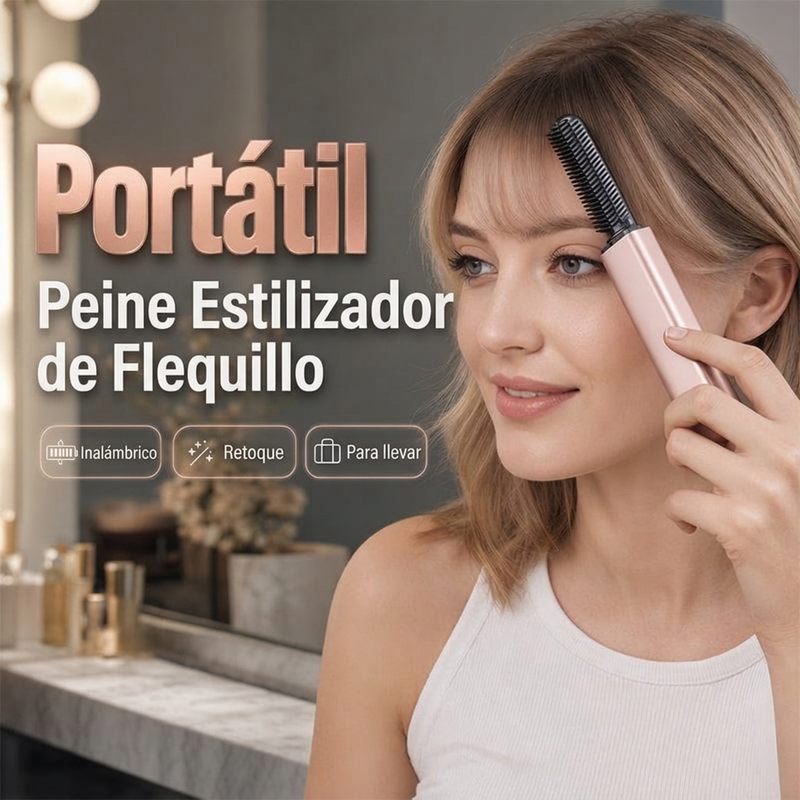 🎉 ¡Éxito de ventas 2026! ¡Más de 80.000 unidades vendidas! 💖👩 Peinado listo en segundos, en cualquier lugar y en cualquier momento, con peinados hermosos. 💁 Mini alisador de pelo inalámbrico y portátil para alisar y rizar el cabello