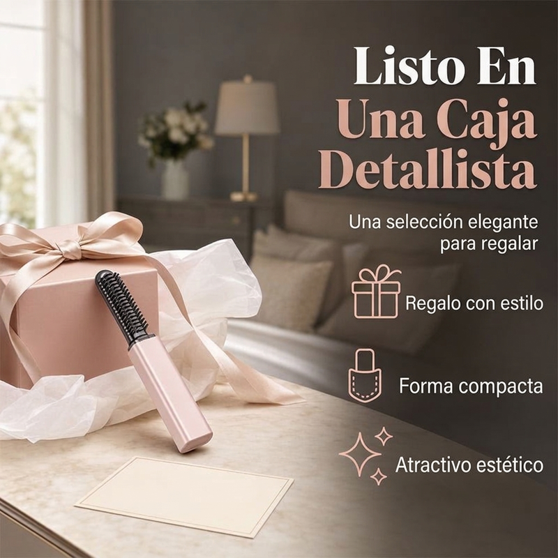 🎉 ¡Éxito de ventas 2026! ¡Más de 80.000 unidades vendidas! 💖👩 Peinado listo en segundos, en cualquier lugar y en cualquier momento, con peinados hermosos. 💁 Mini alisador de pelo inalámbrico y portátil para alisar y rizar el cabello