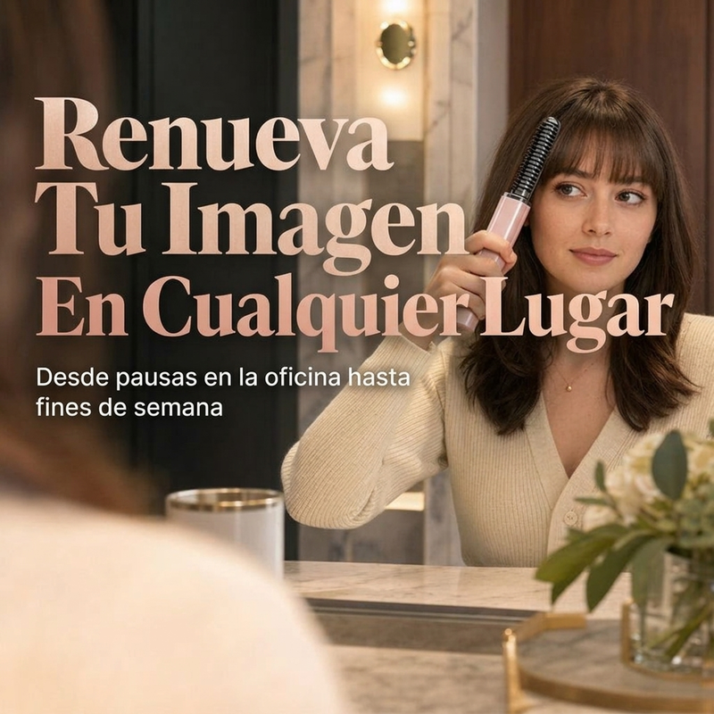 🎉 ¡Éxito de ventas 2026! ¡Más de 80.000 unidades vendidas! 💖👩 Peinado listo en segundos, en cualquier lugar y en cualquier momento, con peinados hermosos. 💁 Mini alisador de pelo inalámbrico y portátil para alisar y rizar el cabello