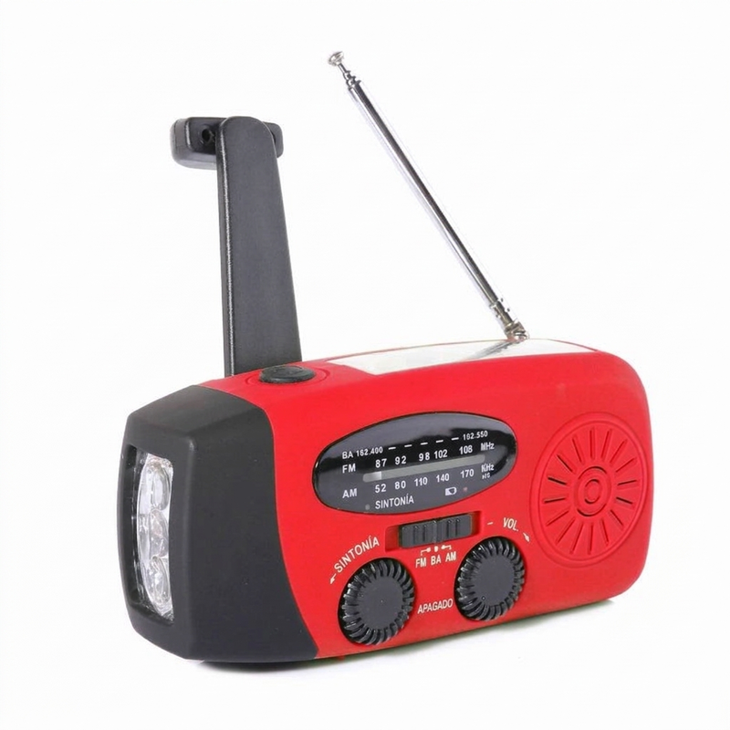 🎉 ¡50% DE DESCUENTO AHORA! 📻 Radio de Emergencia Solar Portátil y Manivela – Luz LED y NOAA ✨