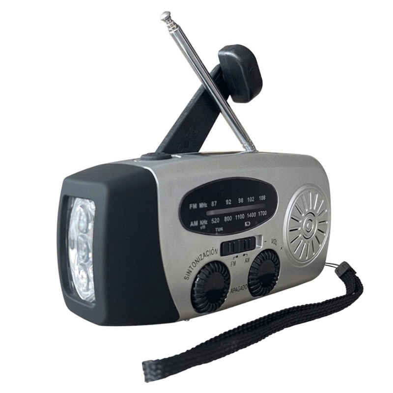 🎉 ¡50% DE DESCUENTO AHORA! 📻 Radio de Emergencia Solar Portátil y Manivela – Luz LED y NOAA ✨