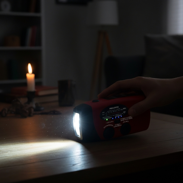 🎉 ¡50% DE DESCUENTO AHORA! 📻 Radio de Emergencia Solar Portátil y Manivela – Luz LED y NOAA ✨