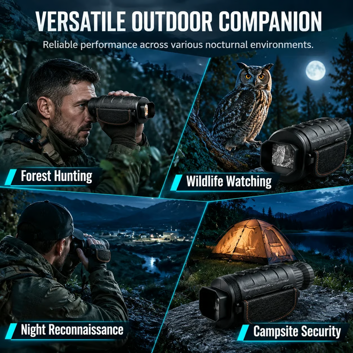 📢📢 ¡50% DE DESCUENTO! 🔍 Monocular de visión nocturna HD 1080P – Zoom digital 16X para aventuras al aire libre y observación de fauna