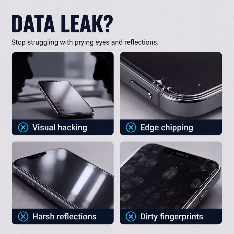 📱 ¡50 % de descuento! Protector de pantalla de cristal templado con filtro de privacidad y caja de instalación