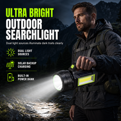 Foco Portátil Recargable Multifuncional Ultrabrillante y Linterna de Trabajo LED para Exteriores