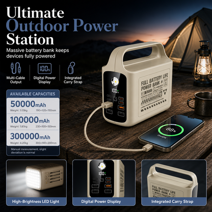 📢📢 ¡50% DE DESCUENTO! 🔋 Batería Externa Solar de Gran Capacidad – Cargador Portátil de Carga Rápida con Linterna LED Integrada
