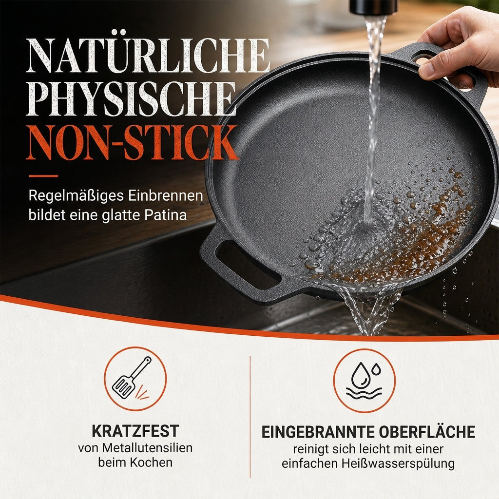 🥞 Plancha de Hierro Fundido Reforzada – Indeformable, Calor Uniforme y Diseñada para Toda la Vida