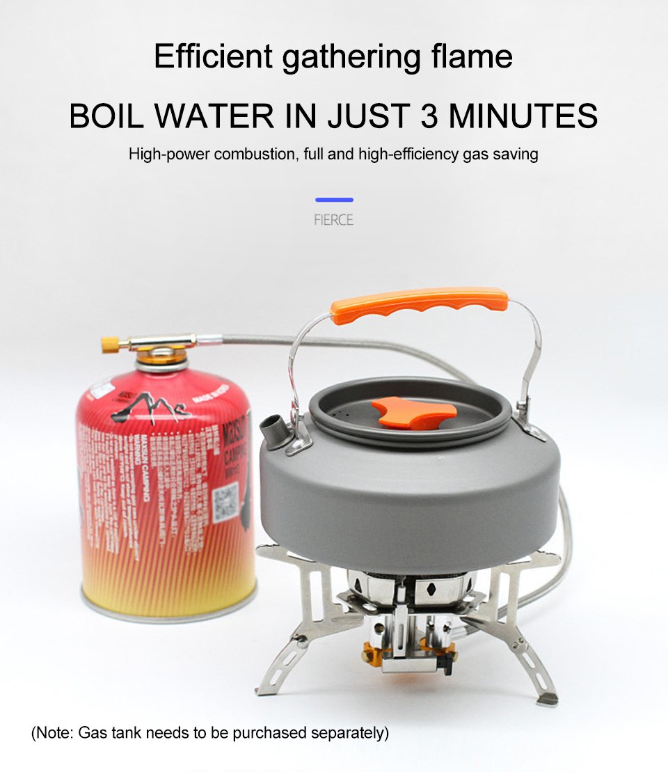 ⛺ ¡50% DE DESCUENTO POR TIEMPO LIMITADO! ✨ Hornillo de gas para camping – 5800W, encendido piezoeléctrico, resistente al viento 🔥