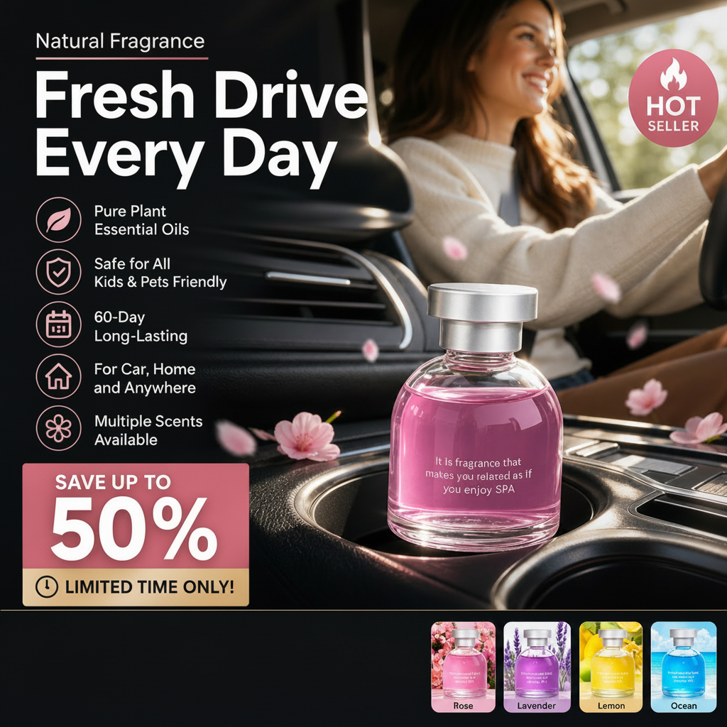 ✨️✨️Amazing 50% OFF!🌿Buy 1 Get 1 Free🌺Premium Fragrance for Fresh Air！🚗Long Lasting Car Perfume