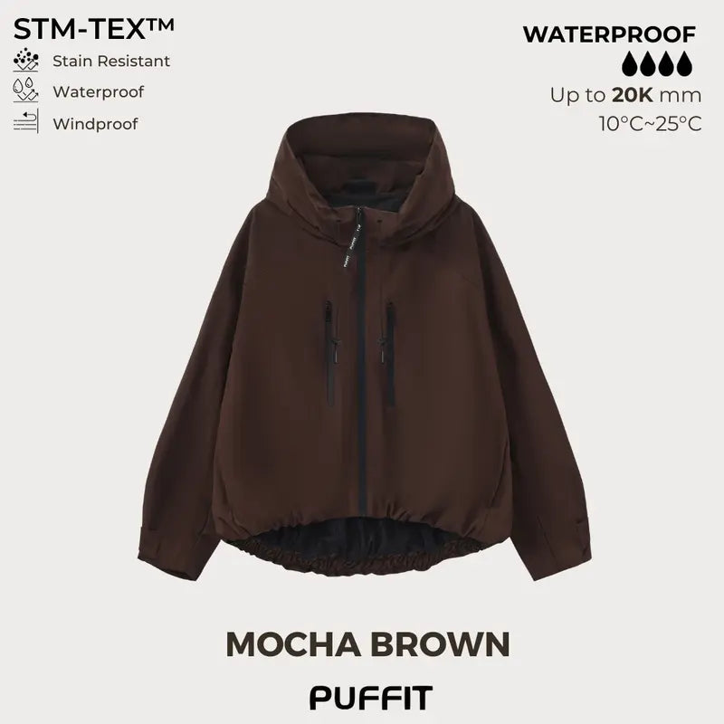 📢📢¡50% DE DESCUENTO! ⏰ Chaqueta Impermeable Oversized de Ala Ancha con Capucha, Dobladillo Abullonado y Puños Ajustables