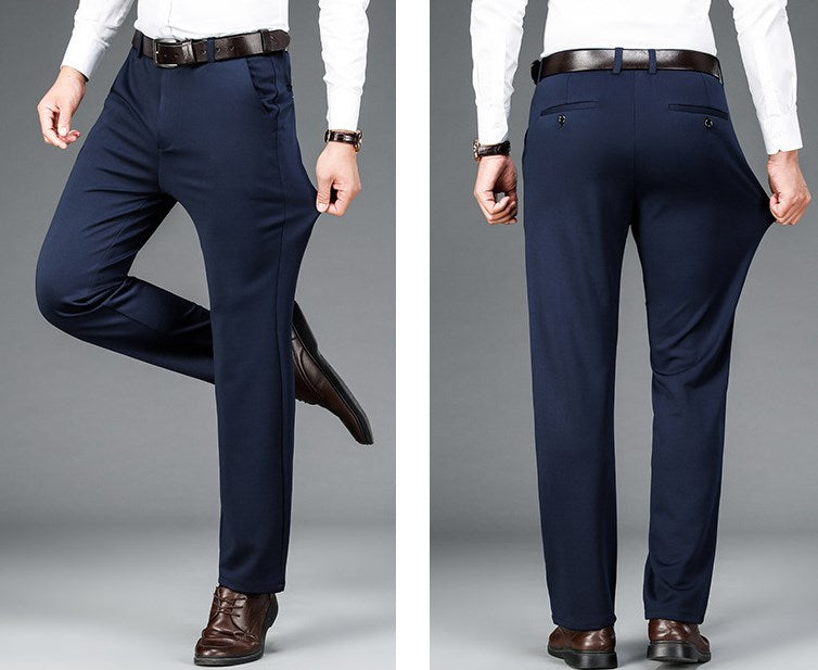 Pantalones clásicos de tiro alto para hombre