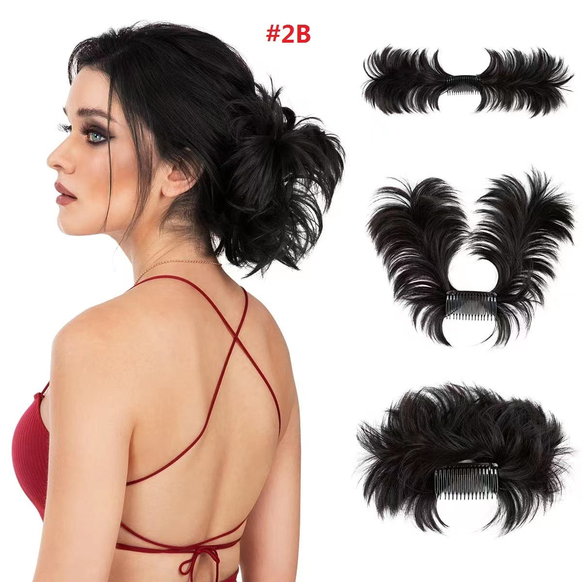 Sombrero Messy Bun Sombrero peine lateral con pinzas Peinados fáciles