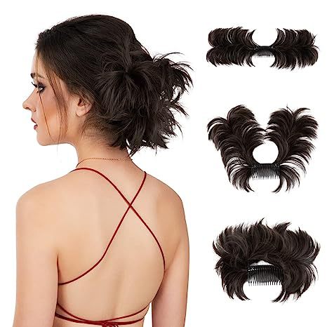 Sombrero Messy Bun Sombrero peine lateral con pinzas Peinados fáciles