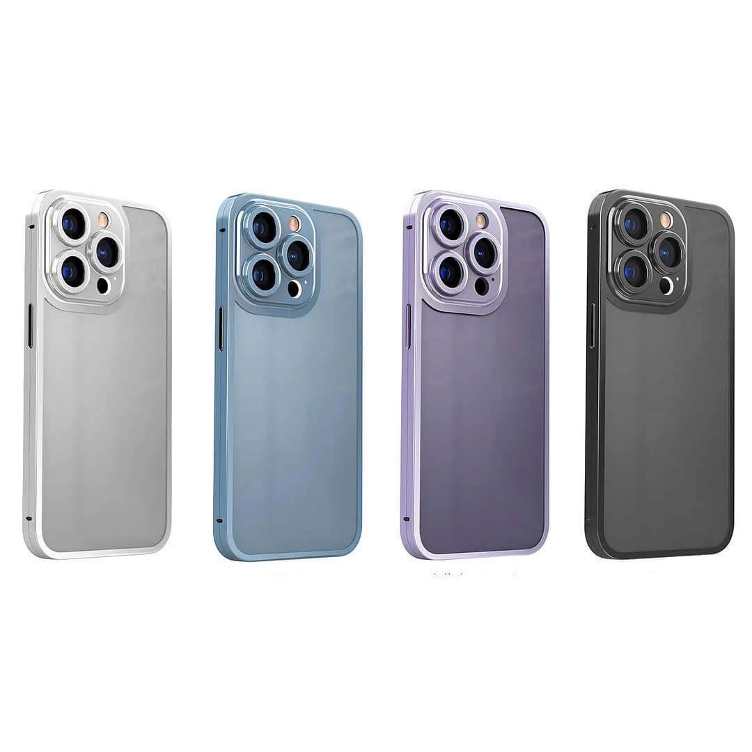 Para iPhone 13/14, aleación de titanio, estuche para teléfono con globo de doble cara con todo incluido