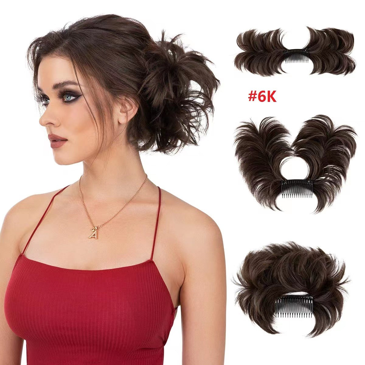 Sombrero Messy Bun Sombrero peine lateral con pinzas Peinados fáciles