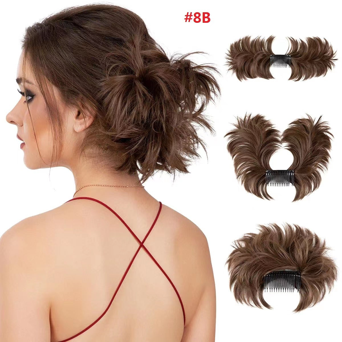 Sombrero Messy Bun Sombrero peine lateral con pinzas Peinados fáciles