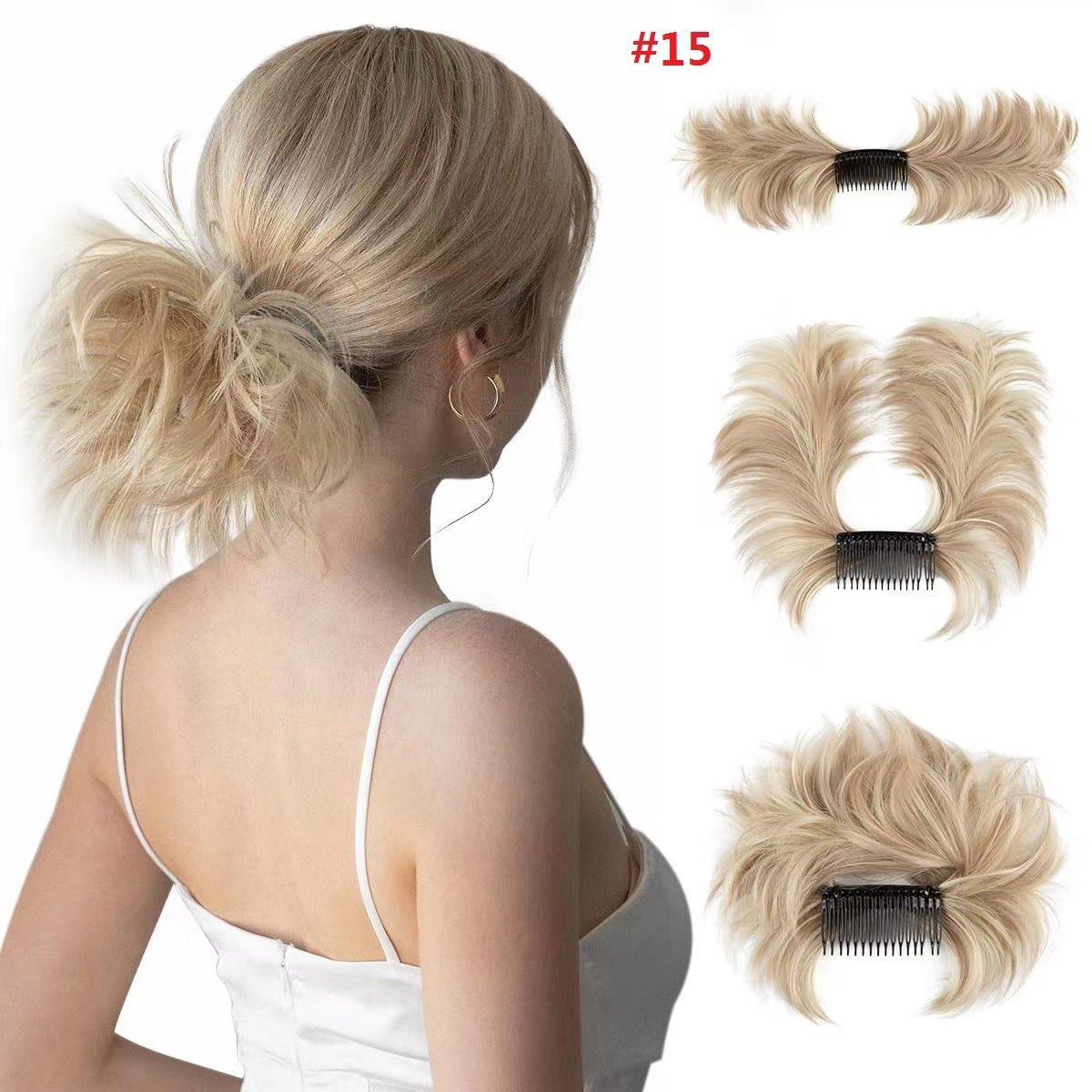 Sombrero Messy Bun Sombrero peine lateral con pinzas Peinados fáciles