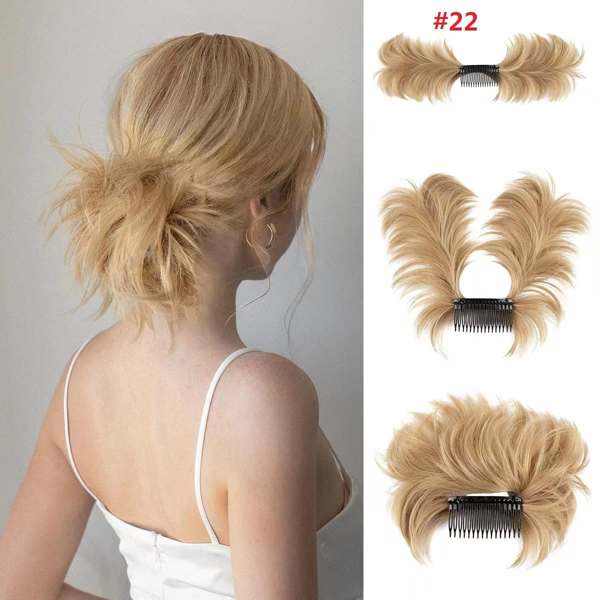 Sombrero Messy Bun Sombrero peine lateral con pinzas Peinados fáciles