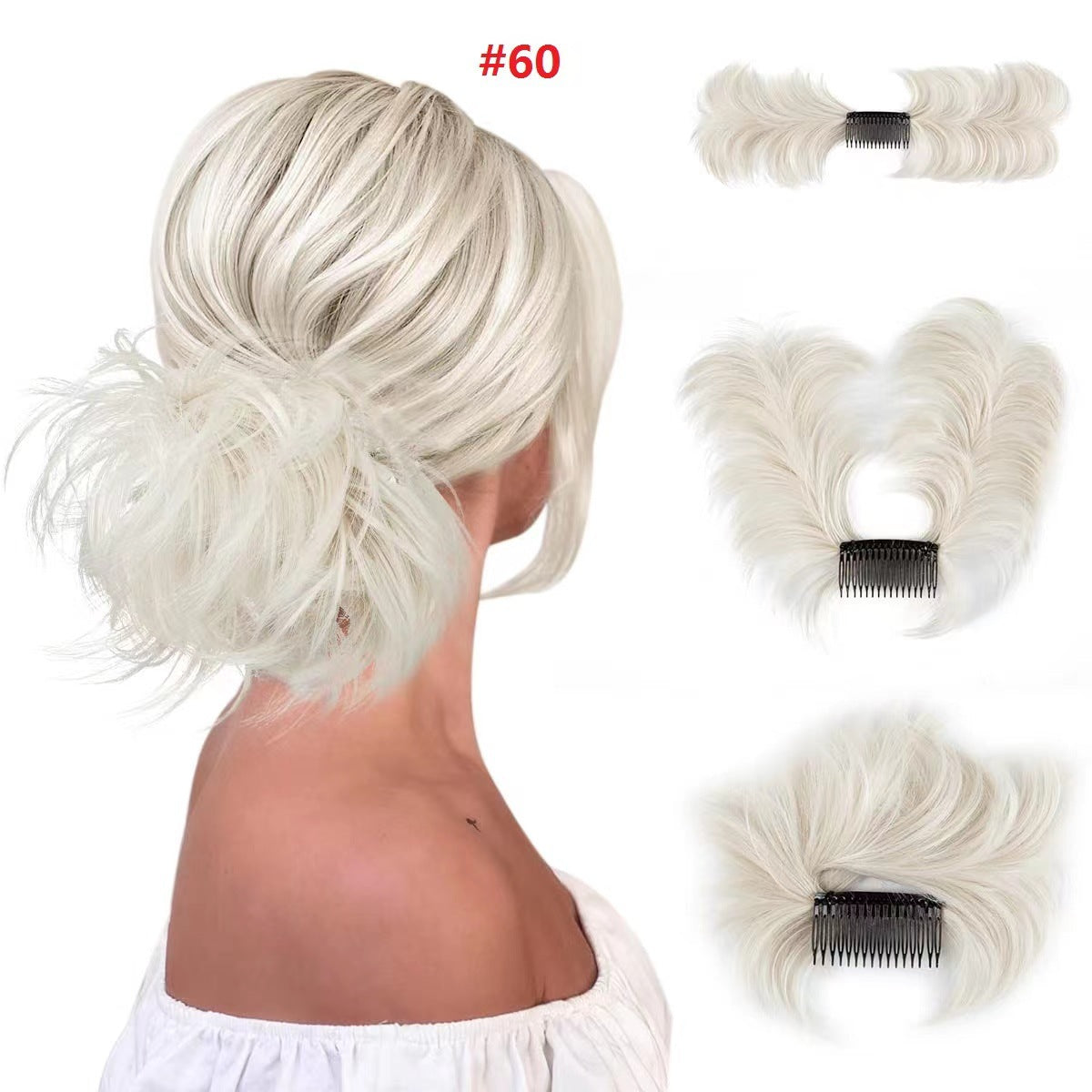 Sombrero Messy Bun Sombrero peine lateral con pinzas Peinados fáciles