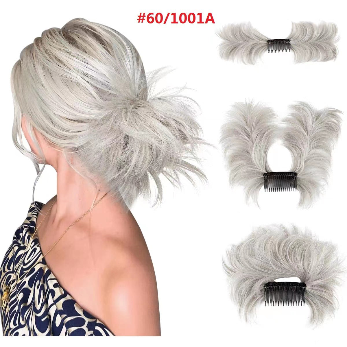 Sombrero Messy Bun Sombrero peine lateral con pinzas Peinados fáciles