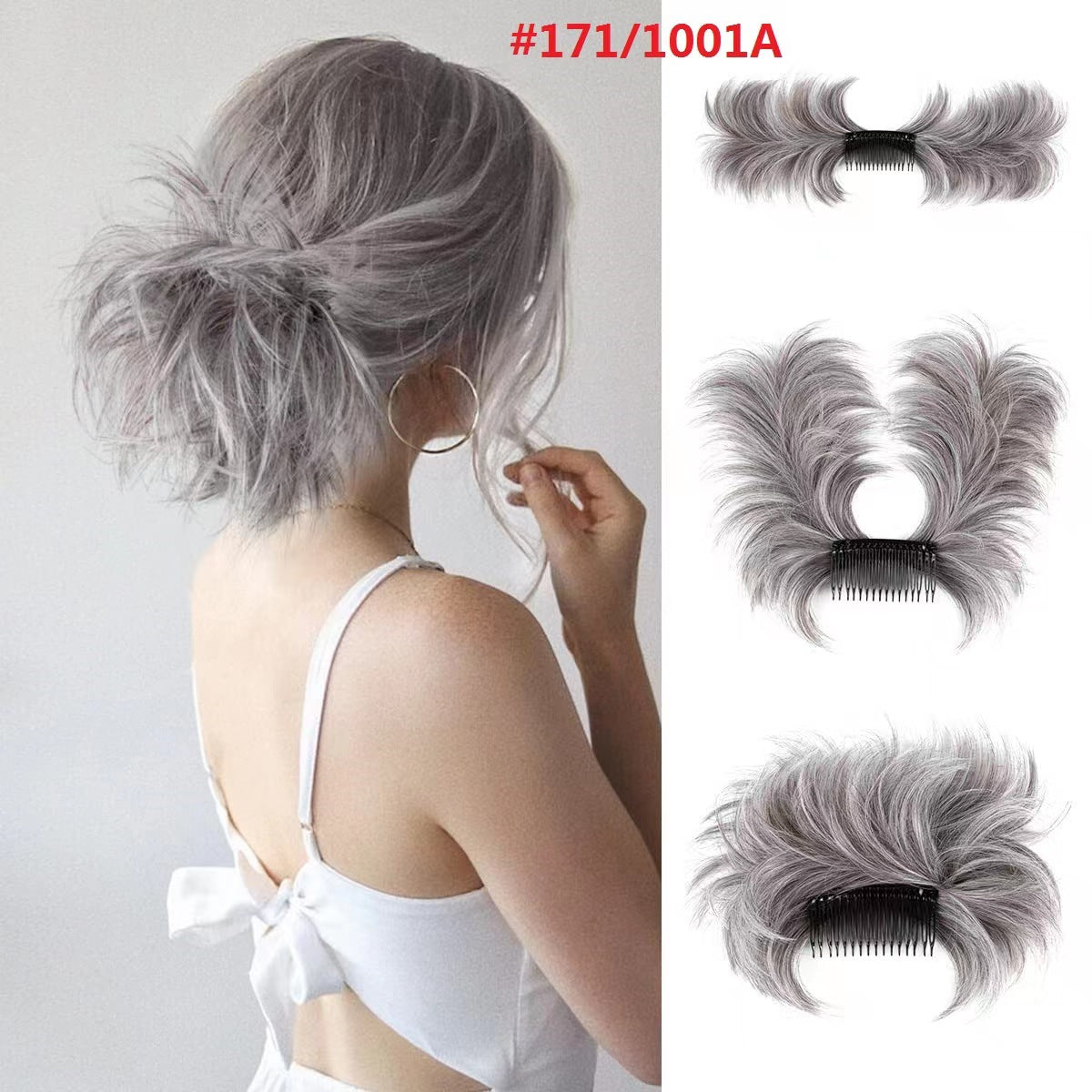 Sombrero Messy Bun Sombrero peine lateral con pinzas Peinados fáciles
