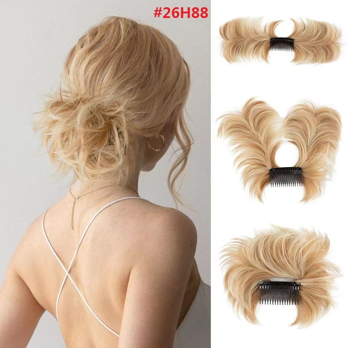 Sombrero Messy Bun Sombrero peine lateral con pinzas Peinados fáciles