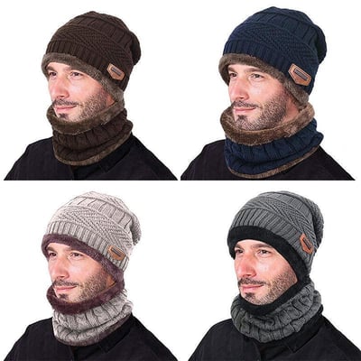Cálido set de gorro y bufanda de 2 piezas