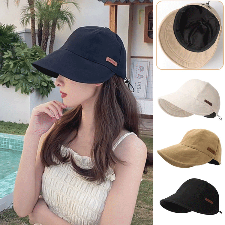 Sombrero de protección UV sin maquillaje