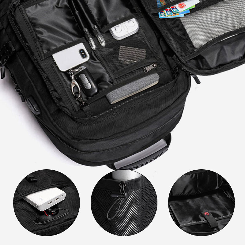 Mochila oxford extensible de gran capacidad