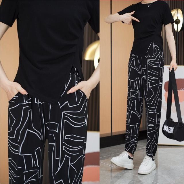 2023 Nuevo Estilo Hielo Seda Cintura Alta Pantalones Casual