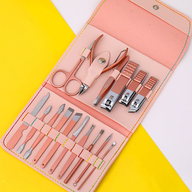 Regalo Perfecto-Set De Cuidado De Uñas De 16 Piezas (Diez Colores)