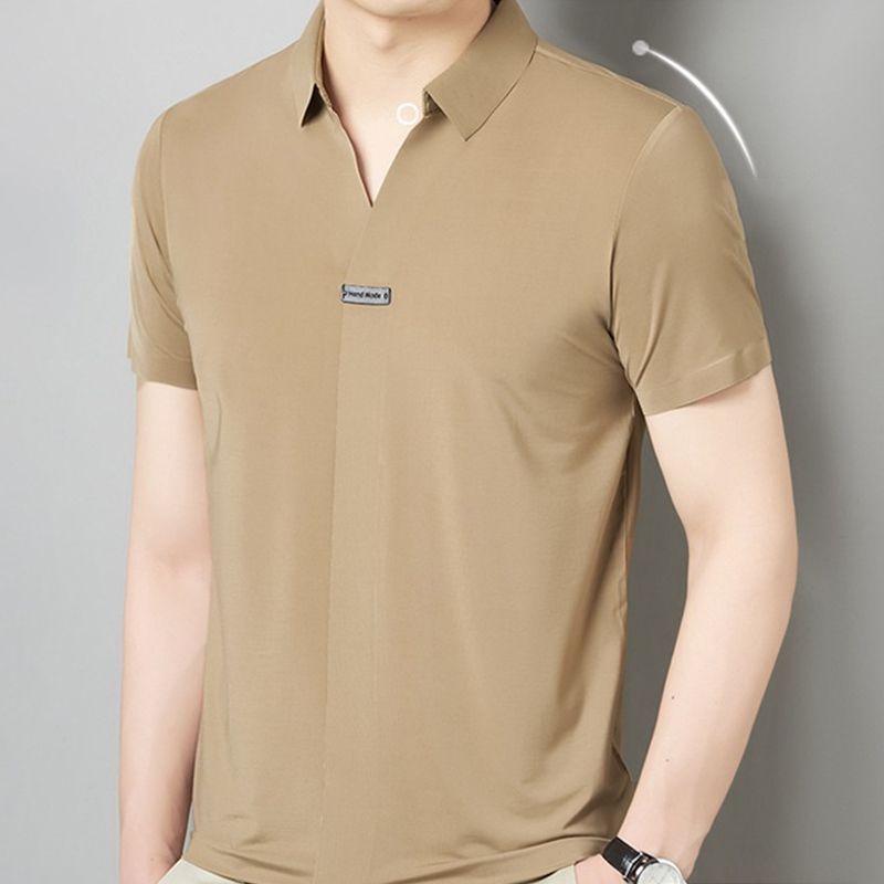 Camiseta de manga corta Ice Silk de cuello en V para hombre