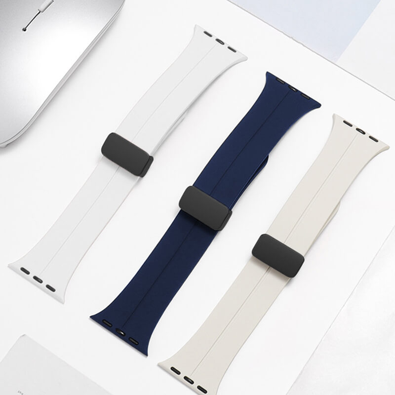 Correa de silicona con hebilla de cierre magnético para iwatch