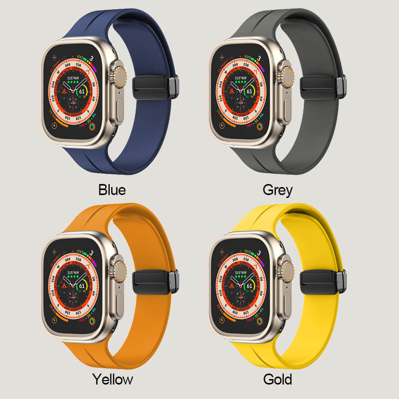 Correa de silicona con hebilla de cierre magnético para iwatch