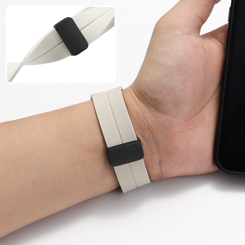 Correa de silicona con hebilla de cierre magnético para iwatch