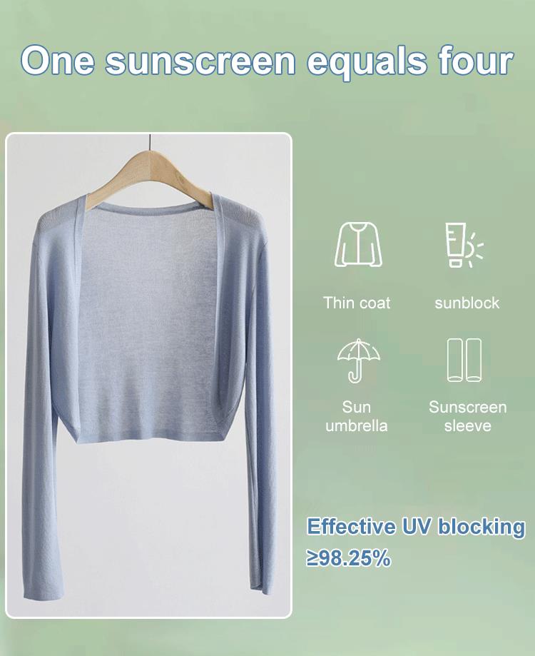 Camisa cárdigan de seda helada con aire acondicionado - Compra 3 Envío Gratuito