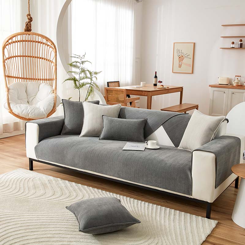 Herringbone Chenille Tela Protector de Muebles Funda de Sofá