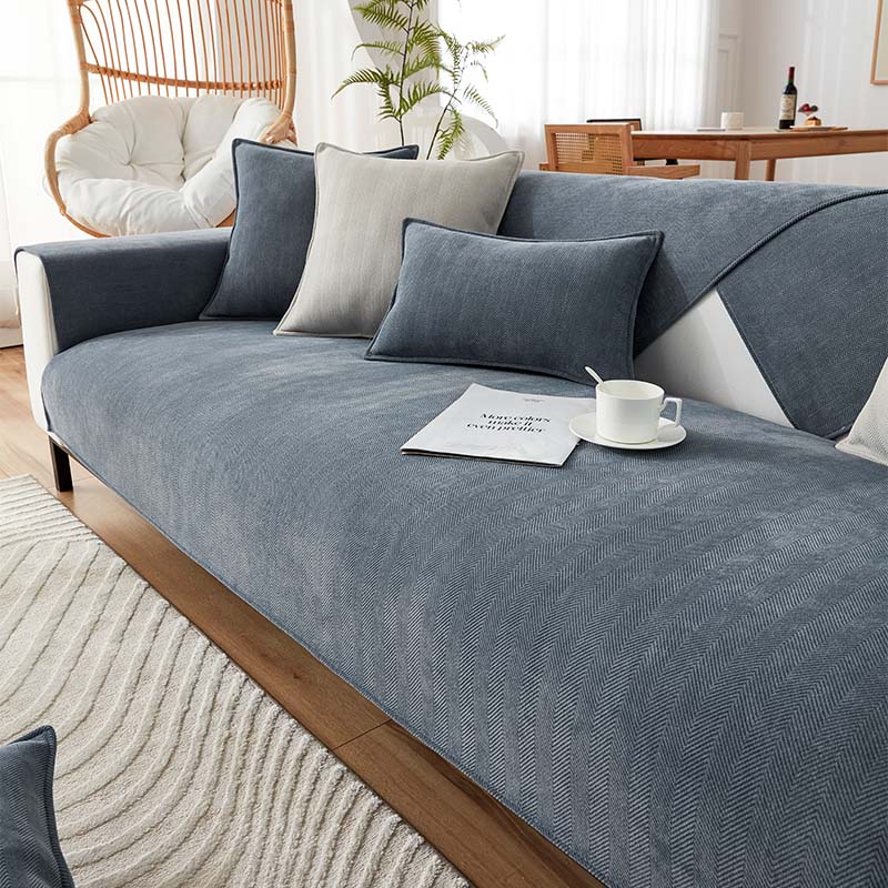 Herringbone Chenille Tela Protector de Muebles Funda de Sofá