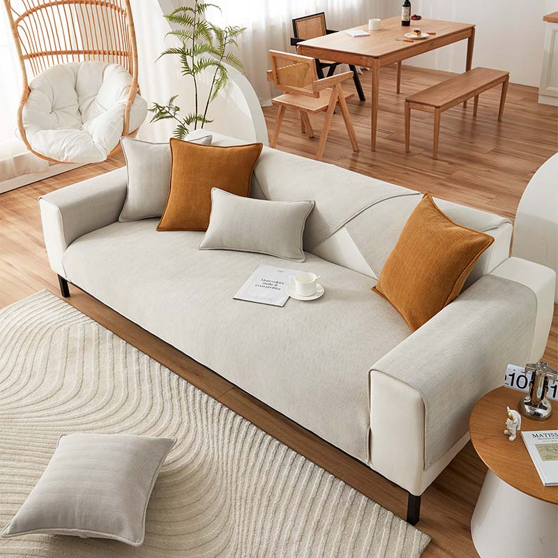 Herringbone Chenille Tela Protector de Muebles Funda de Sofá