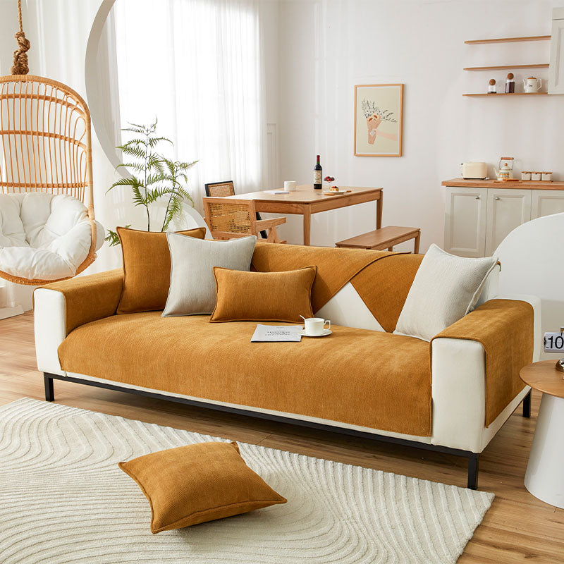 Herringbone Chenille Tela Protector de Muebles Funda de Sofá
