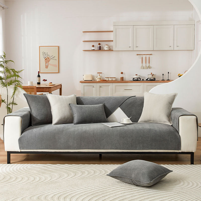 Herringbone Chenille Tela Protector de Muebles Funda de Sofá