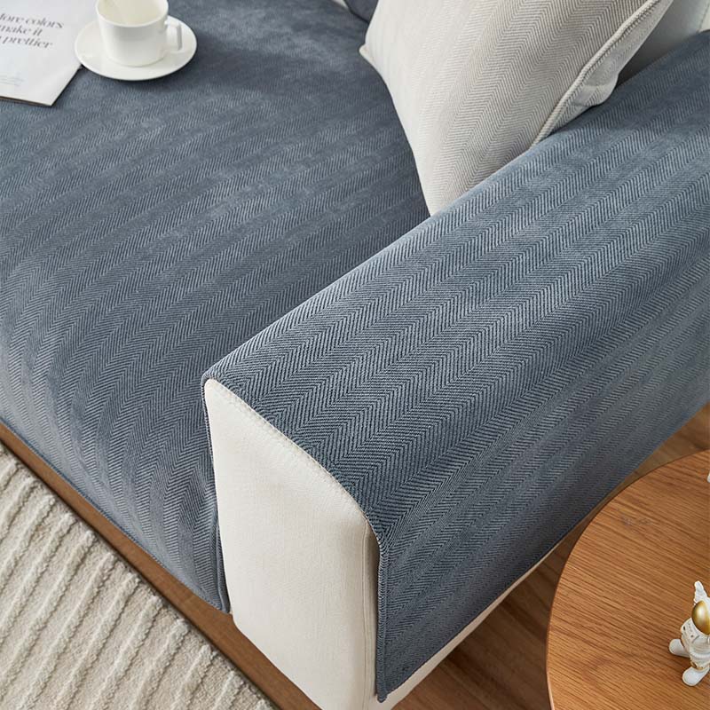 Herringbone Chenille Tela Protector de Muebles Funda de Sofá
