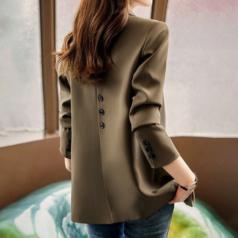 Blazer drapeado informal sencillo
