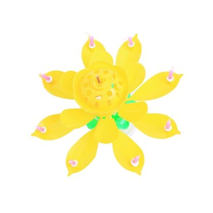 Vela sorpresa multicolor en forma de flor de loto